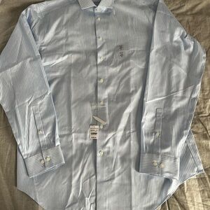 Calvin Klein Men's Light Blue Striped Dress Shirt